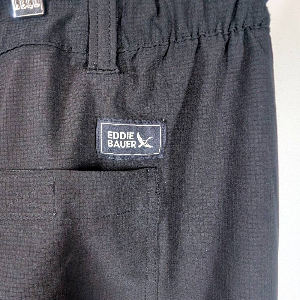 Eddie‎ Bauer Mens XXL Black Horizon Ripstop Performance Hiking Shorts Elastic - Picture 7 of 7